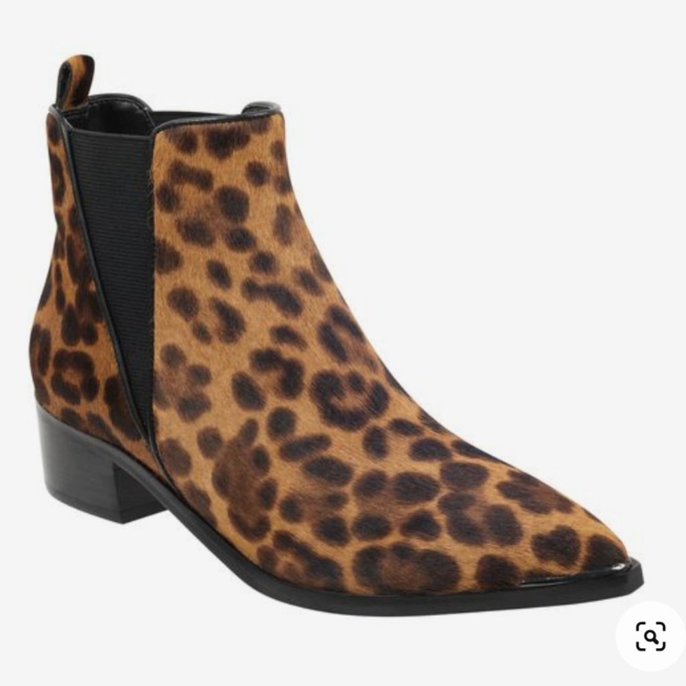 Marc Fisher LTD Yale Chelsea Boot (Women) 9.5M, LEOPARD PRINT CALF HAIR